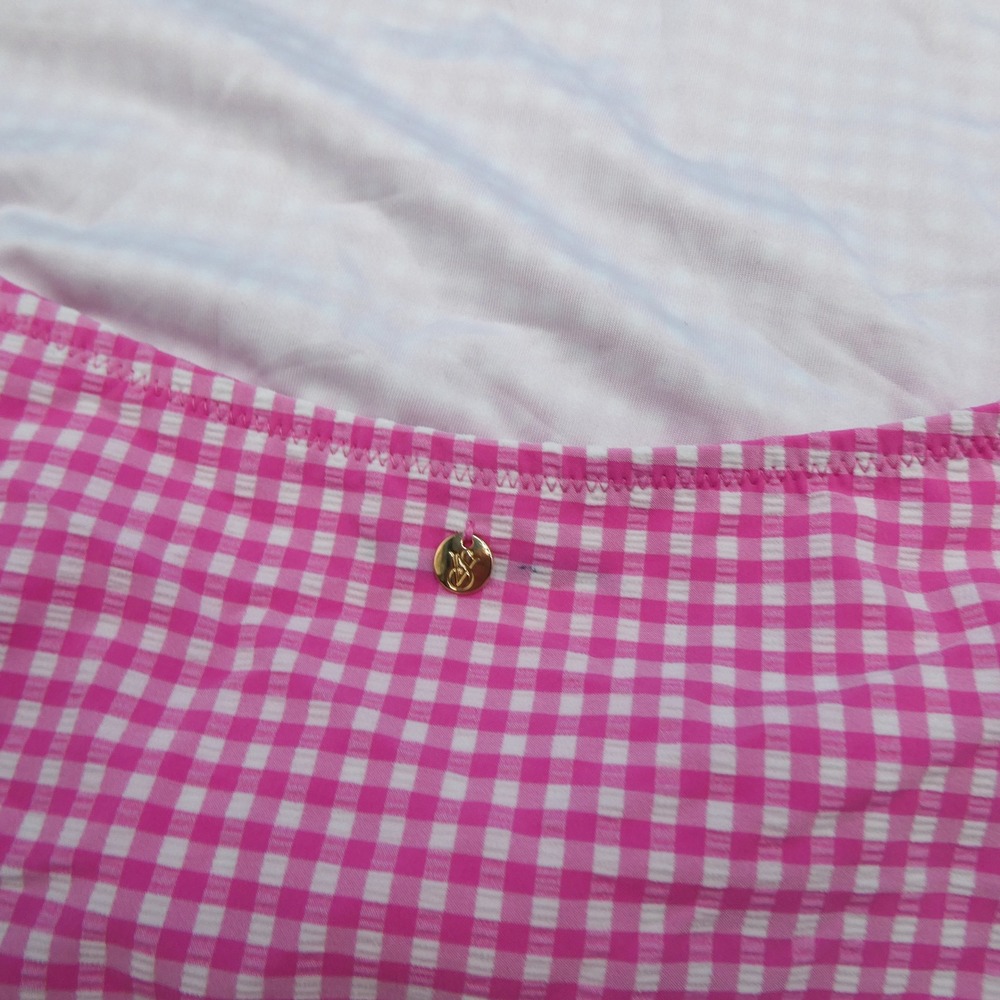 Victoria's Secret One Piece Swimsuit Womens Extra Large Gingham Pink Cutout XL - Picture 7 of 8